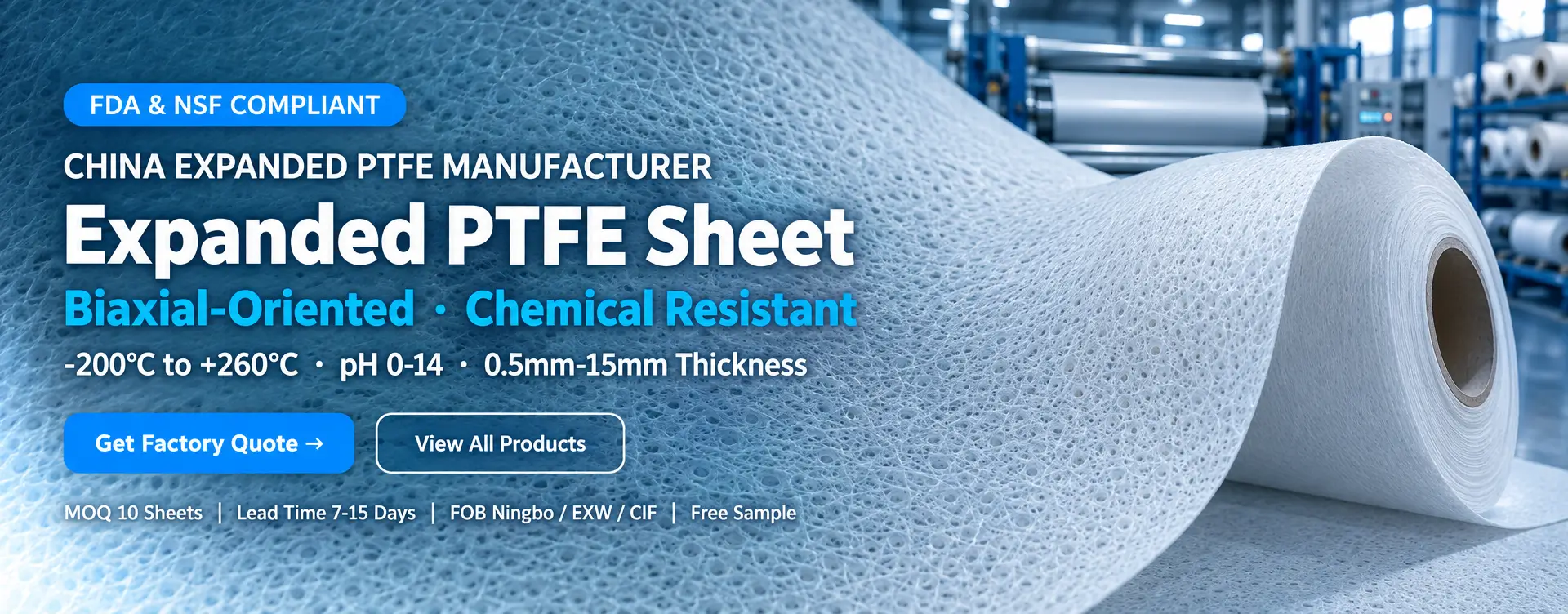 China expanded PTFE sheet manufacturer Kaxite factory direct biaxial oriented ePTFE sheet